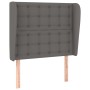 Headboard with ears gray synthetic leather 93x23x118/128cm by vidaXL, Headboards and footboards - Ref: Foro24-3118038, Price:...