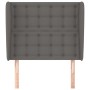 Headboard with ears gray synthetic leather 93x23x118/128cm by vidaXL, Headboards and footboards - Ref: Foro24-3118038, Price:...