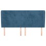 Headboard with dark blue velvet ears 203x23x118/128 cm by vidaXL, Headboards and footboards - Ref: Foro24-3117746, Price: 141...