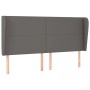 Headboard with ears gray synthetic leather 183x23x118/128cm by vidaXL, Headboards and footboards - Ref: Foro24-3117782, Price...