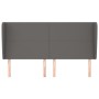 Headboard with ears gray synthetic leather 183x23x118/128cm by vidaXL, Headboards and footboards - Ref: Foro24-3117782, Price...