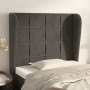 Cabecero con orejas de terciopelo gris oscuro 93x23x118/128 cm de vidaXL, Cabeceros y pies de cama - Ref: Foro24-3117993, Pre...