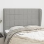 Headboard with light gray fabric ears 147x23x118/128 cm by vidaXL, Headboards and footboards - Ref: Foro24-3117954, Price: 13...