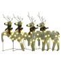 Christmas reindeer 4 units 80 LED gold by vidaXL, Christmas lights - Ref: Foro24-3154264, Price: 70,24 €, Discount: %