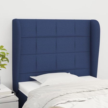 Headboard with blue fabric ears 93x23x118/128 cm by vidaXL, Headboards and footboards - Ref: Foro24-3117944, Price: 77,99 €, ...