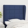 Cabecero con orejas de tela azul 93x23x118/128 cm de vidaXL, Cabeceros y pies de cama - Ref: Foro24-3117944, Precio: 77,99 €,...