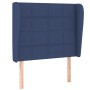 Cabecero con orejas de tela azul 93x23x118/128 cm de vidaXL, Cabeceros y pies de cama - Ref: Foro24-3117944, Precio: 77,99 €,...