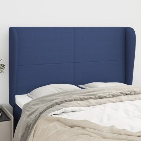 Headboard with blue fabric ears 147x23x118/128 cm by vidaXL, Headboards and footboards - Ref: Foro24-3117680, Price: 123,99 €...