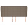 Headboard with ears in taupe gray fabric 183x23x118/128 cm by vidaXL, Headboards and footboards - Ref: Foro24-3117974, Price:...