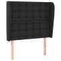 Headboard with black synthetic leather ears 93x23x118/128 cm by vidaXL, Headboards and footboards - Ref: Foro24-3118034, Pric...