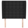 Headboard with black synthetic leather ears 93x23x118/128 cm by vidaXL, Headboards and footboards - Ref: Foro24-3118034, Pric...