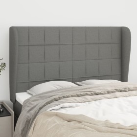 Headboard with dark gray fabric ears 147x23x118/128 cm by vidaXL, Headboards and footboards - Ref: Foro24-3117955, Price: 124...