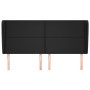 Headboard with ears black synthetic leather 203x23x118/128 cm by vidaXL, Headboards and footboards - Ref: Foro24-3117784, Pri...