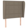 Headboard with ears in taupe gray fabric 103x23x118/128 cm by vidaXL, Headboards and footboards - Ref: Foro24-3117950, Price:...