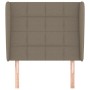 Headboard with ears in taupe gray fabric 103x23x118/128 cm by vidaXL, Headboards and footboards - Ref: Foro24-3117950, Price:...