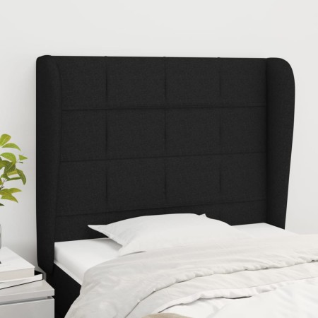 Headboard with black fabric ears 93x23x118/128 cm by vidaXL, Headboards and footboards - Ref: Foro24-3117940, Price: 77,48 €,...