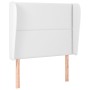 Headboard with white synthetic leather ears 103x23x118/128 cm by vidaXL, Headboards and footboards - Ref: Foro24-3117901, Pri...