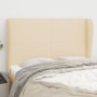 Headboard with cream fabric ears 147x23x118/128 cm by vidaXL, Headboards and footboards - Ref: Foro24-3117679, Price: 123,07 ...