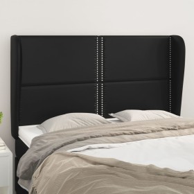 Headboard with black synthetic leather ears 147x23x118/128 cm by vidaXL, Headboards and footboards - Ref: Foro24-3117906, Pri...