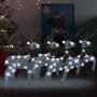 Christmas reindeer 4 units 80 silver LED by vidaXL, Christmas lights - Ref: Foro24-3154267, Price: 56,92 €, Discount: %