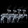 Christmas reindeer 4 units 80 silver LED by vidaXL, Christmas lights - Ref: Foro24-3154267, Price: 56,92 €, Discount: %