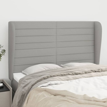 Headboard with light gray fabric ears 147x23x118/128 cm by vidaXL, Headboards and footboards - Ref: Foro24-3118094, Price: 12...