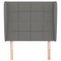 Headboard with dark gray fabric ears 83x23x118/128 cm by vidaXL, Headboards and footboards - Ref: Foro24-3117931, Price: 77,9...