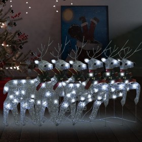 Weihnachtsrentier 6 Einheiten 120 LED Silber von vidaXL, Weihnachtsbeleuchtung - Ref: Foro24-3154268, Preis: 82,18 €, Rabatt: %