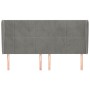 Headboard with light gray velvet ears 203x23x118/128 cm by vidaXL, Headboards and footboards - Ref: Foro24-3118022, Price: 14...