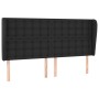 Headboard with ears black synthetic leather 203x23x118/128 cm by vidaXL, Headboards and footboards - Ref: Foro24-3118064, Pri...