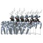 Renos de Navidad 6 unidades 120 LED plateado de vidaXL, Luces de Navidad - Ref: Foro24-3154268, Precio: 82,18 €, Descuento: %