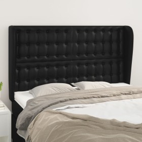 Headboard with black synthetic leather ears 147x23x118/128 cm by vidaXL, Headboards and footboards - Ref: Foro24-3118046, Pri...