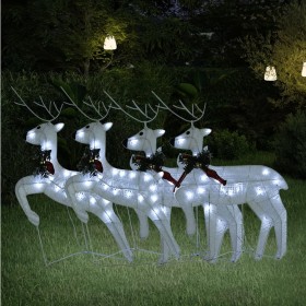 Christmas reindeer 4 units 80 white LED by vidaXL, Christmas lights - Ref: Foro24-3154270, Price: 57,99 €, Discount: %