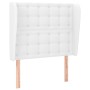 Headboard with white synthetic leather ears 103x23x118/128 cm by vidaXL, Headboards and footboards - Ref: Foro24-3118041, Pri...