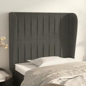 Headboard with dark gray velvet ears 83x23x118/128 cm by vidaXL, Headboards and footboards - Ref: Foro24-3118225, Price: 74,3...