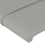 Headboard with light gray fabric ears 103x23x118/128 cm by vidaXL, Headboards and footboards - Ref: Foro24-3117946, Price: 79...