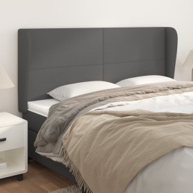 Headboard with ears gray synthetic leather 163x23x118/128cm by vidaXL, Headboards and footboards - Ref: Foro24-3117776, Price...