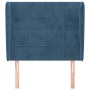 Headboard with dark blue velvet ears 93x23x118/128 cm by vidaXL, Headboards and footboards - Ref: Foro24-3117996, Price: 82,9...