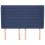 Headboard with blue fabric ears 147x23x118/128 cm by vidaXL, Headboards and footboards - Ref: Foro24-3118100, Price: 123,44 €...