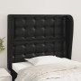 Headboard with black synthetic leather ears 103x23x118/128cm by vidaXL, Headboards and footboards - Ref: Foro24-3118040, Pric...