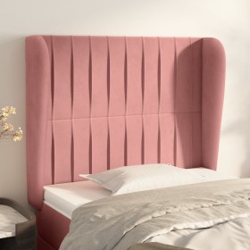 Headboard with pink velvet ears 93x23x118/128 cm by vidaXL, Headboards and footboards - Ref: Foro24-3118235, Price: 76,99 €, ...