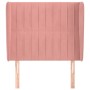 Headboard with pink velvet ears 93x23x118/128 cm by vidaXL, Headboards and footboards - Ref: Foro24-3118235, Price: 83,84 €, ...