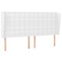 Headboard with ears white synthetic leather 203x23x118/128 cm by vidaXL, Headboards and footboards - Ref: Foro24-3118065, Pri...