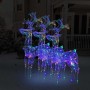 Acrylic Christmas reindeer ornament 3 units 60x16x100 cm by vidaXL, Christmas lights - Ref: Foro24-3154340, Price: 157,78 €, ...