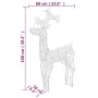 Acrylic Christmas reindeer ornament 3 units 60x16x100 cm by vidaXL, Christmas lights - Ref: Foro24-3154340, Price: 157,78 €, ...