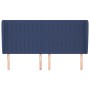 Headboard with blue fabric ears 183x23x118/128 cm by vidaXL, Headboards and footboards - Ref: Foro24-3118214, Price: 132,99 €...