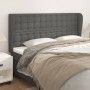 Headboard with ears gray synthetic leather 203x23x118/128 cm by vidaXL, Headboards and footboards - Ref: Foro24-3118068, Pric...