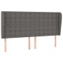 Headboard with ears gray synthetic leather 203x23x118/128 cm by vidaXL, Headboards and footboards - Ref: Foro24-3118068, Pric...