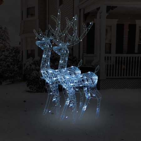 2pcs Acrylic Christmas Reindeer Ornament Cool White 120cm by vidaXL, Christmas lights - Ref: Foro24-3154345, Price: 126,92 €,...