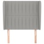 Headboard with light gray fabric ears 93x23x118/128 cm by vidaXL, Headboards and footboards - Ref: Foro24-3118176, Price: 77,...